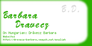 barbara dravecz business card