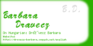 barbara dravecz business card